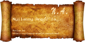 Nyilassy Angéla névjegykártya